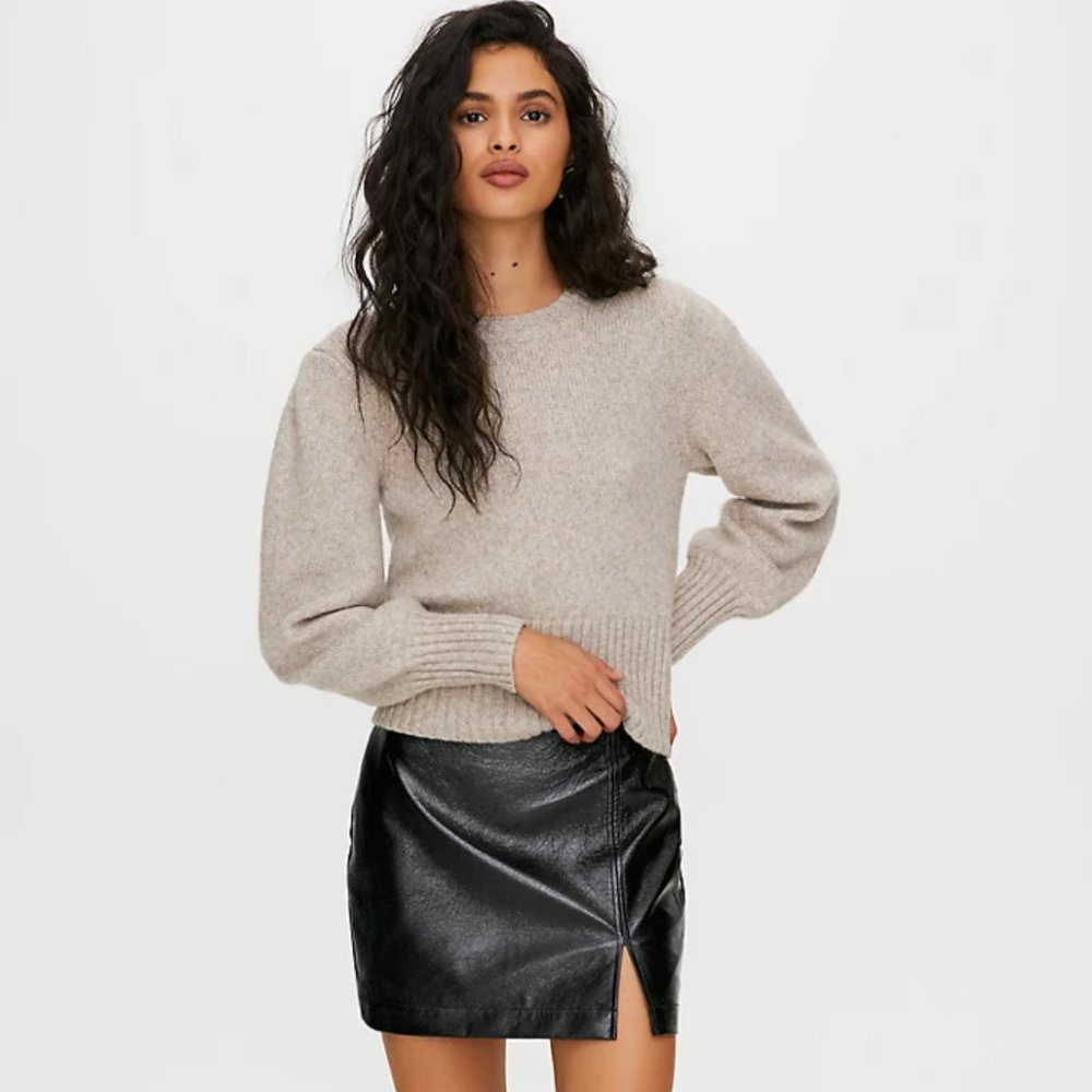 Aritzia Wilfred - Sweater Cropped - US S - Tan